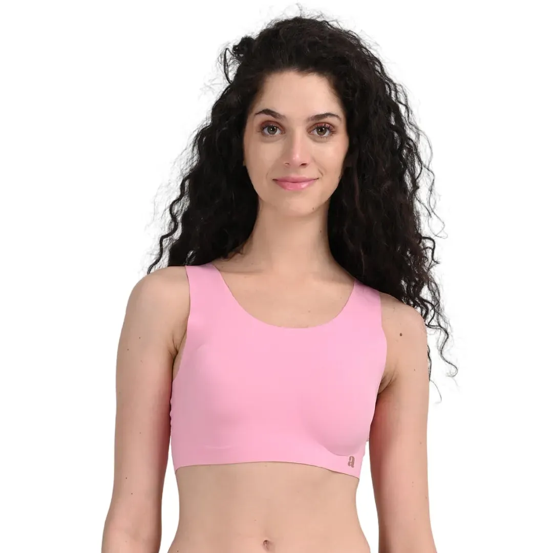 EzeFit Bra | U Back | Seamless | Fabric Shoulder | T shirt Bra/Sports Bra | Removable Pads | Non Wired